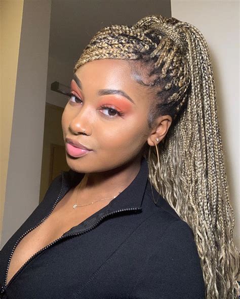 cute hairstyles for box braids|50 Stunning Box Braid Hairstyles